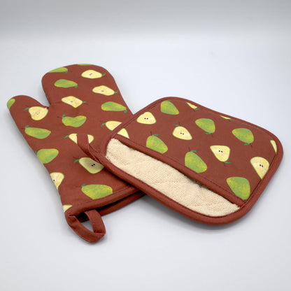 Faded Pear - Oven Mitt and Pot Holder