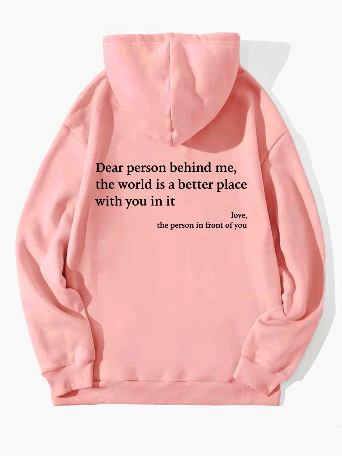 Women's Plush Letter Printed Kangaroo Pocket Hoodie | Cozy Pullover