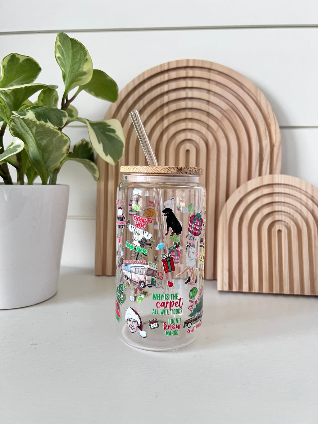 Christmas Vacation Glass Cup