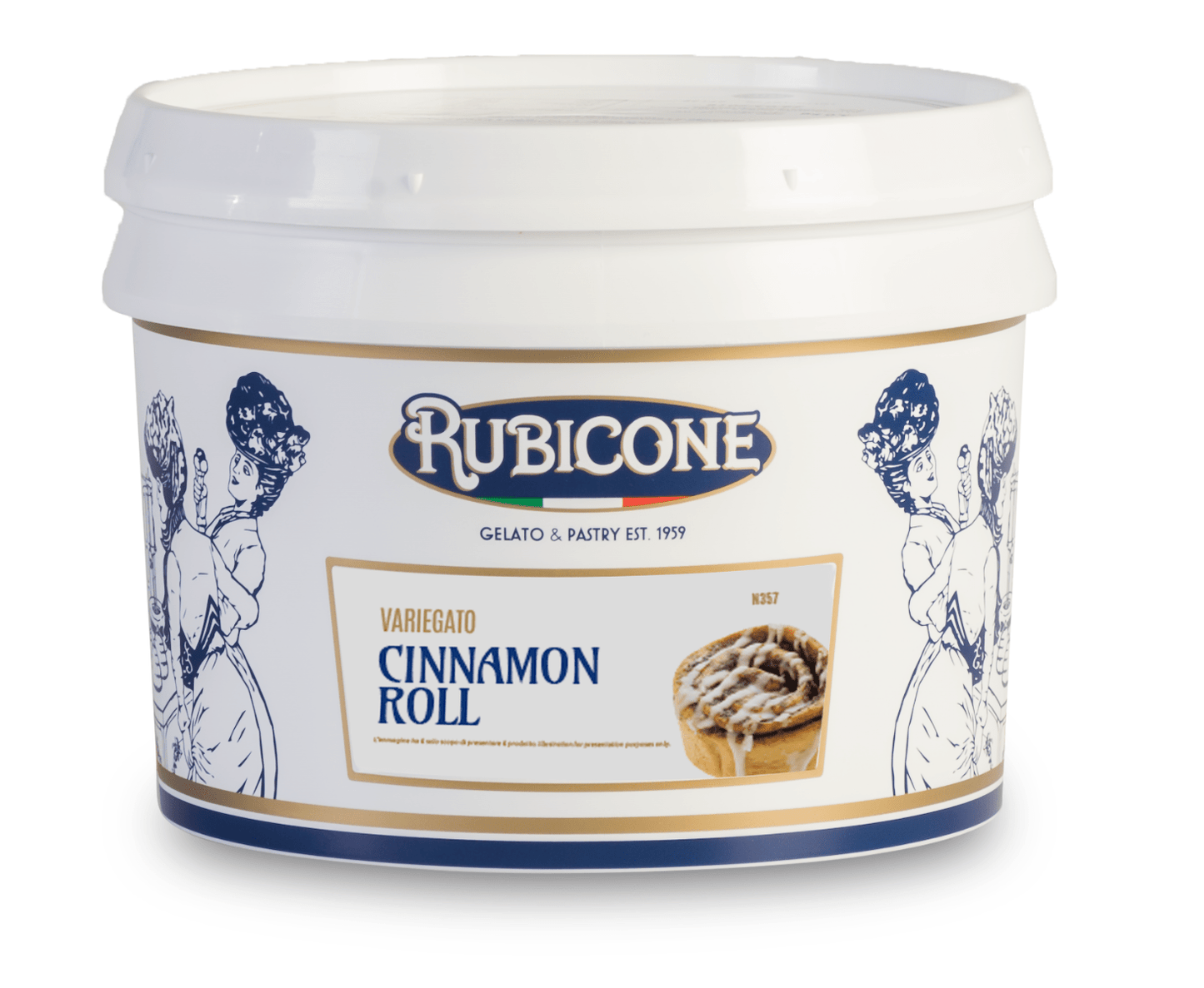 Cinnamon Roll Sundae Dessert Topping - 3 KG Bucket - Cinnamon Roll Variegate - Rubicone Canada - Ships Free Within Canada on Orders Above CAD $199 - Royal Eagles Promise of Peace