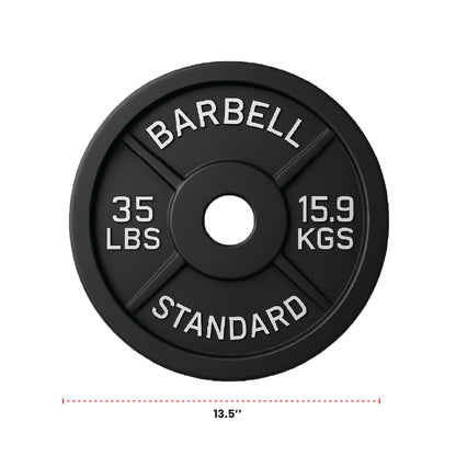 Cast Iron Weight Plates - Standard, Olympic in LBs, KGs