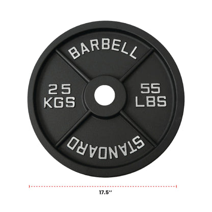 Cast Iron Weight Plates - Standard, Olympic in LBs, KGs
