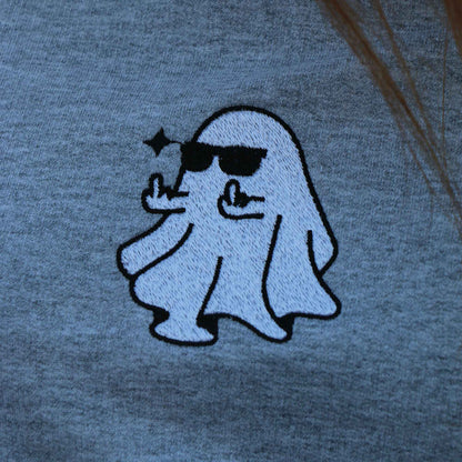 Crewneck Ghost à lunettes brodé