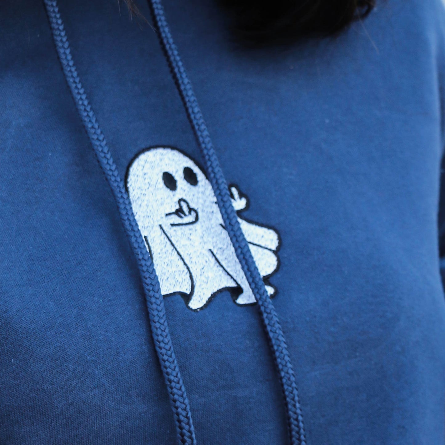 Hoodie Ghost sans lunettes brodé