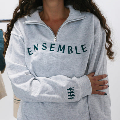 Chandail 1/4 zip "Ensemble" brodé
