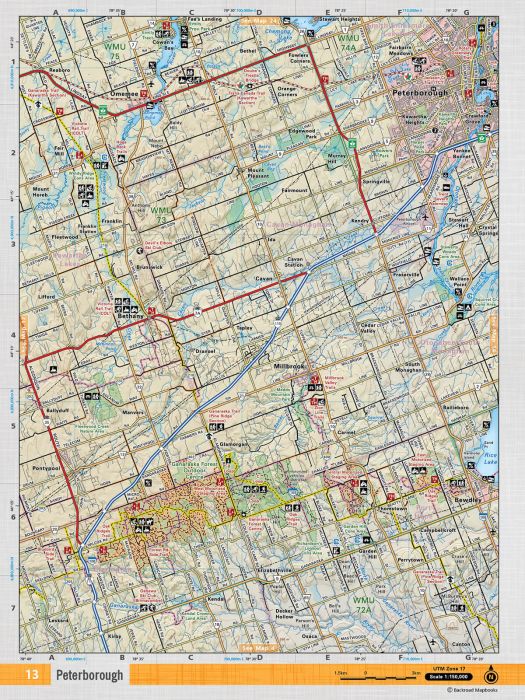 Backroad Mapbooks Peterborough Tear-Resistant Topographic Map CCON 13