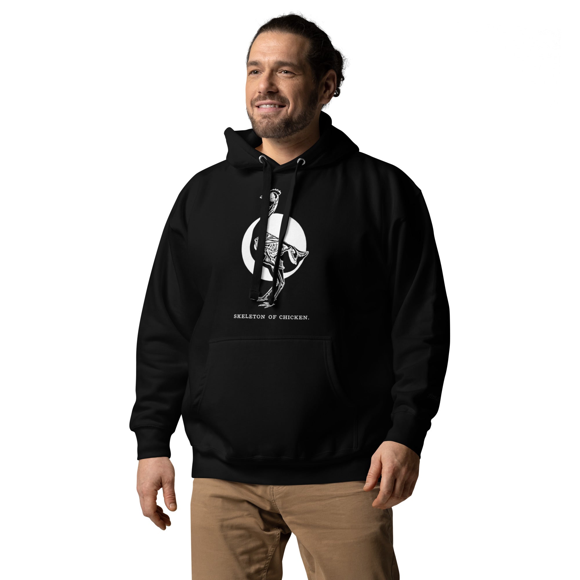 Retro Chicken Skeleton Unisex Premium Bunny Hug (Hoodie)