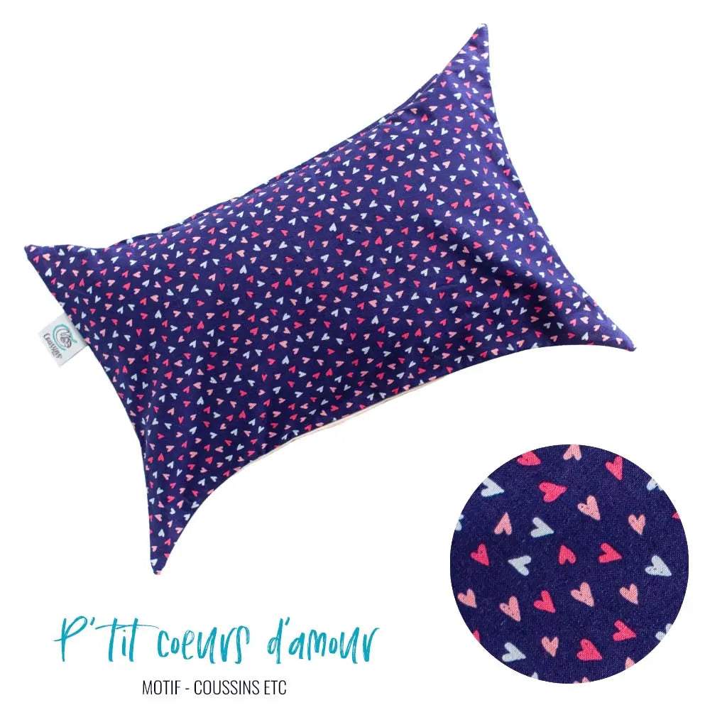 Mini oreiller "P'tits Coeurs"