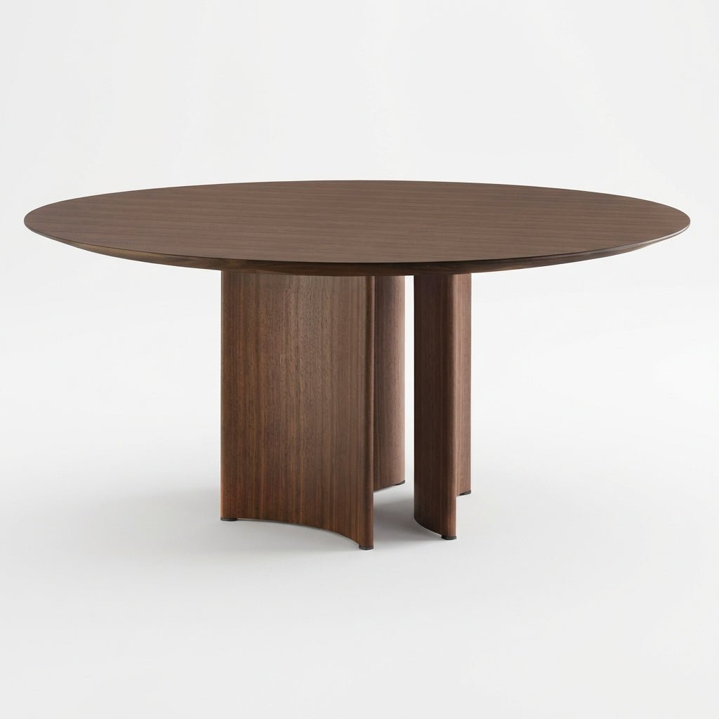 Crescent Pedestal Round Dining Table