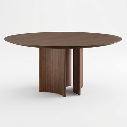 Crescent Pedestal Round Dining Table