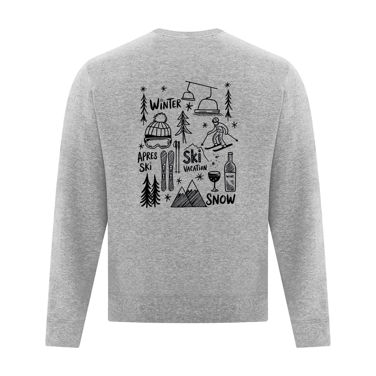 Crewneck Ski Doodles imprimé