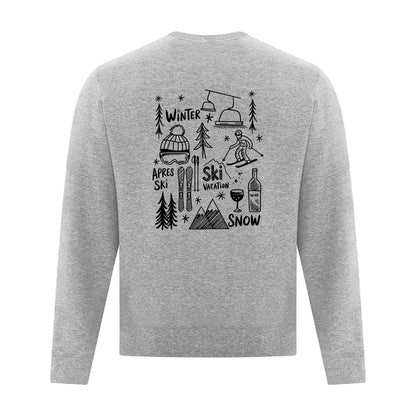 Crewneck Ski Doodles imprimé