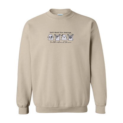 Crewneck "Don't Ghost Your Feelings" brodé