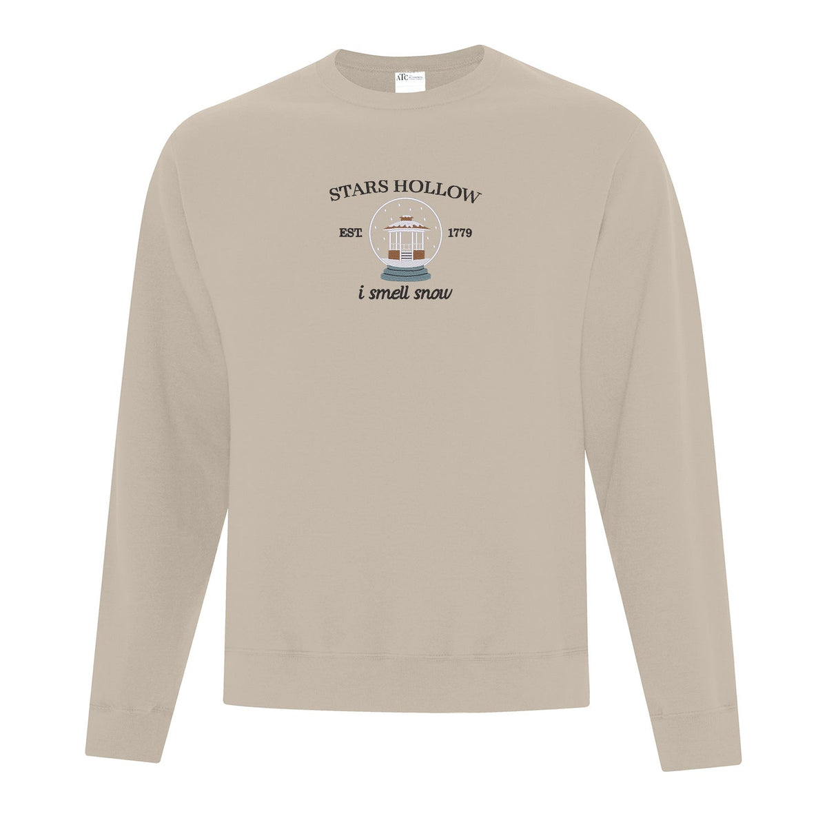 Crewneck "I smell snow" brodé