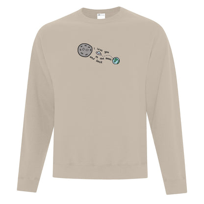 Crewneck Moon and Back brodé