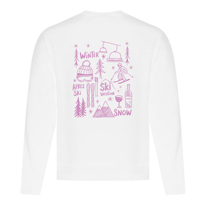 Crewneck Ski Doodles imprimé