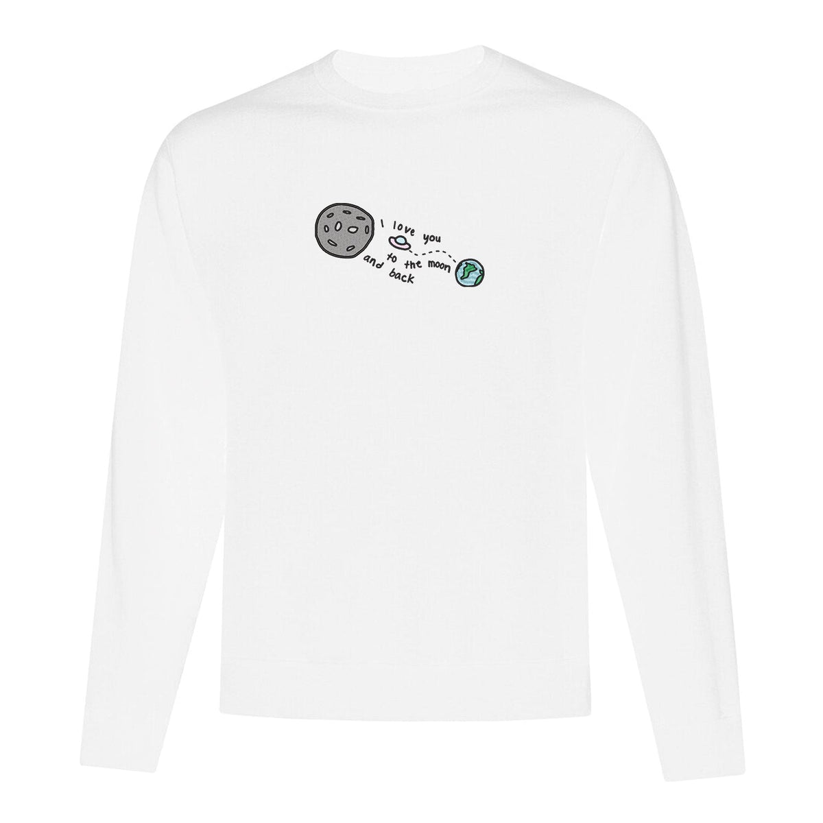 Crewneck Moon and Back brodé