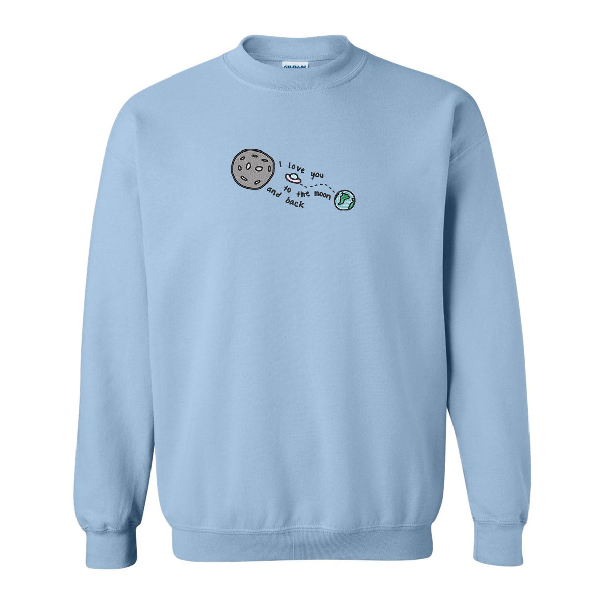 Crewneck Moon and Back brodé