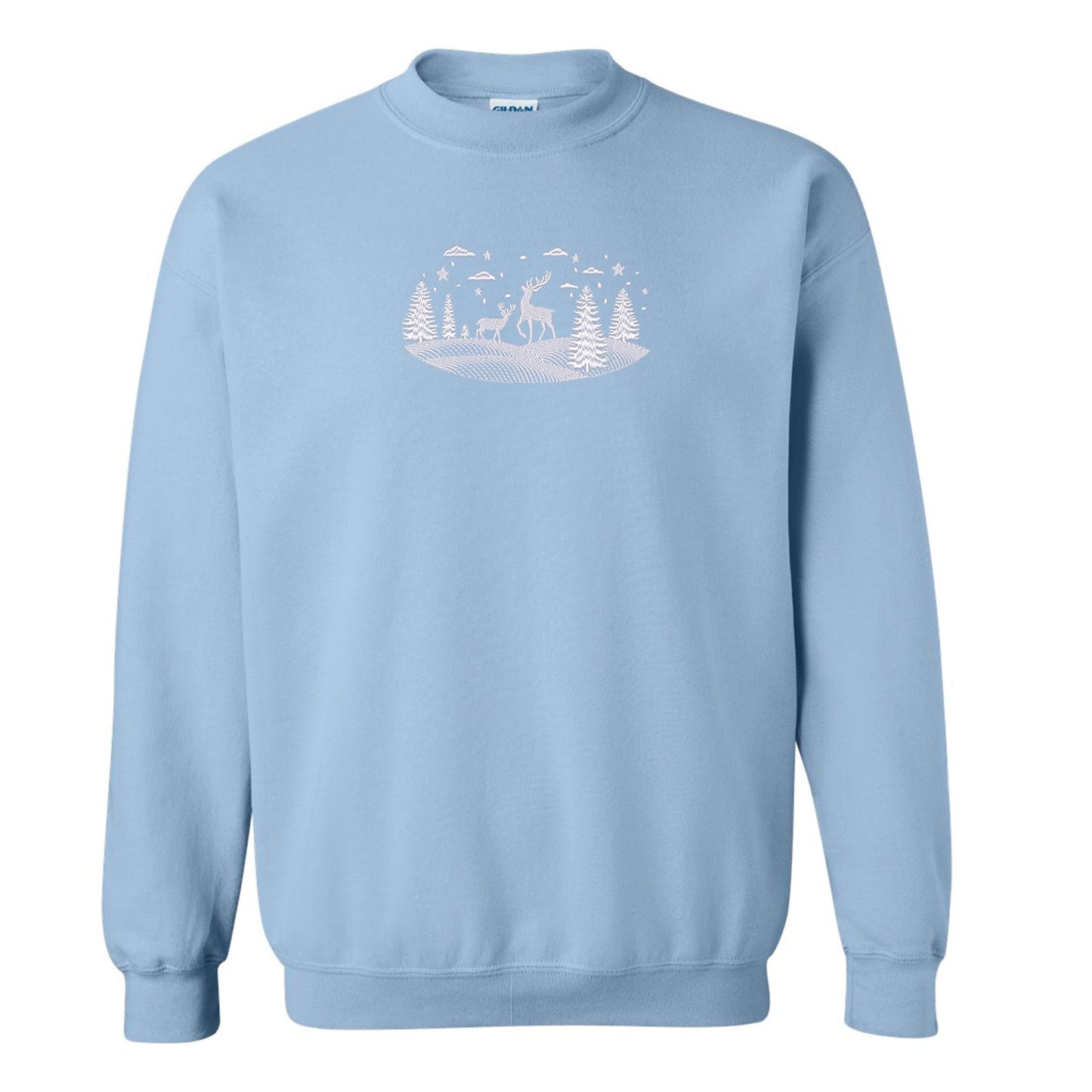 Crewneck Paysage d'hiver brodé