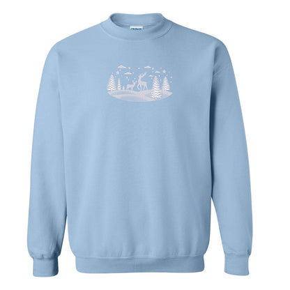 Crewneck Paysage d'hiver brodé