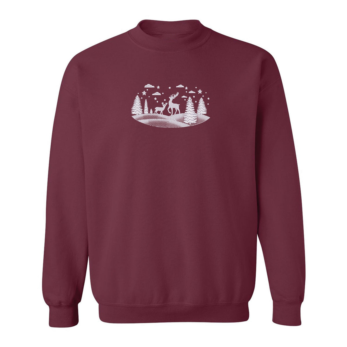 Crewneck Paysage d'hiver brodé