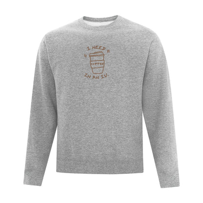 Crewneck "I Need Coffee" brodé