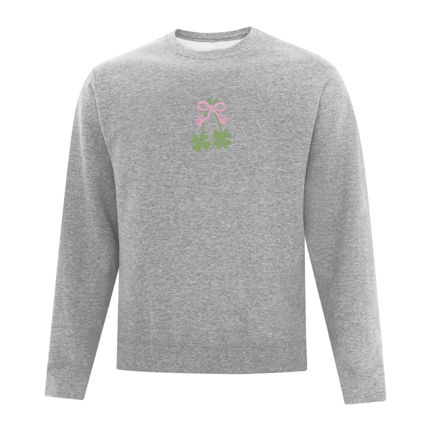 Crewneck "Lucky Babe" brodé