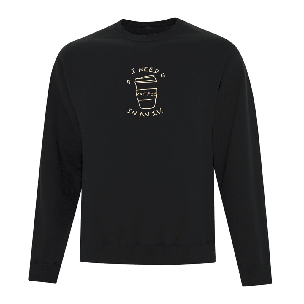 Crewneck "I Need Coffee" brodé