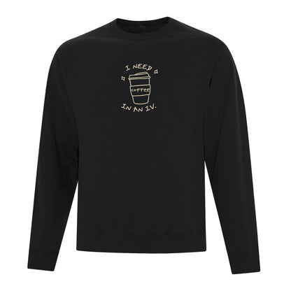 Crewneck "I Need Coffee" brodé