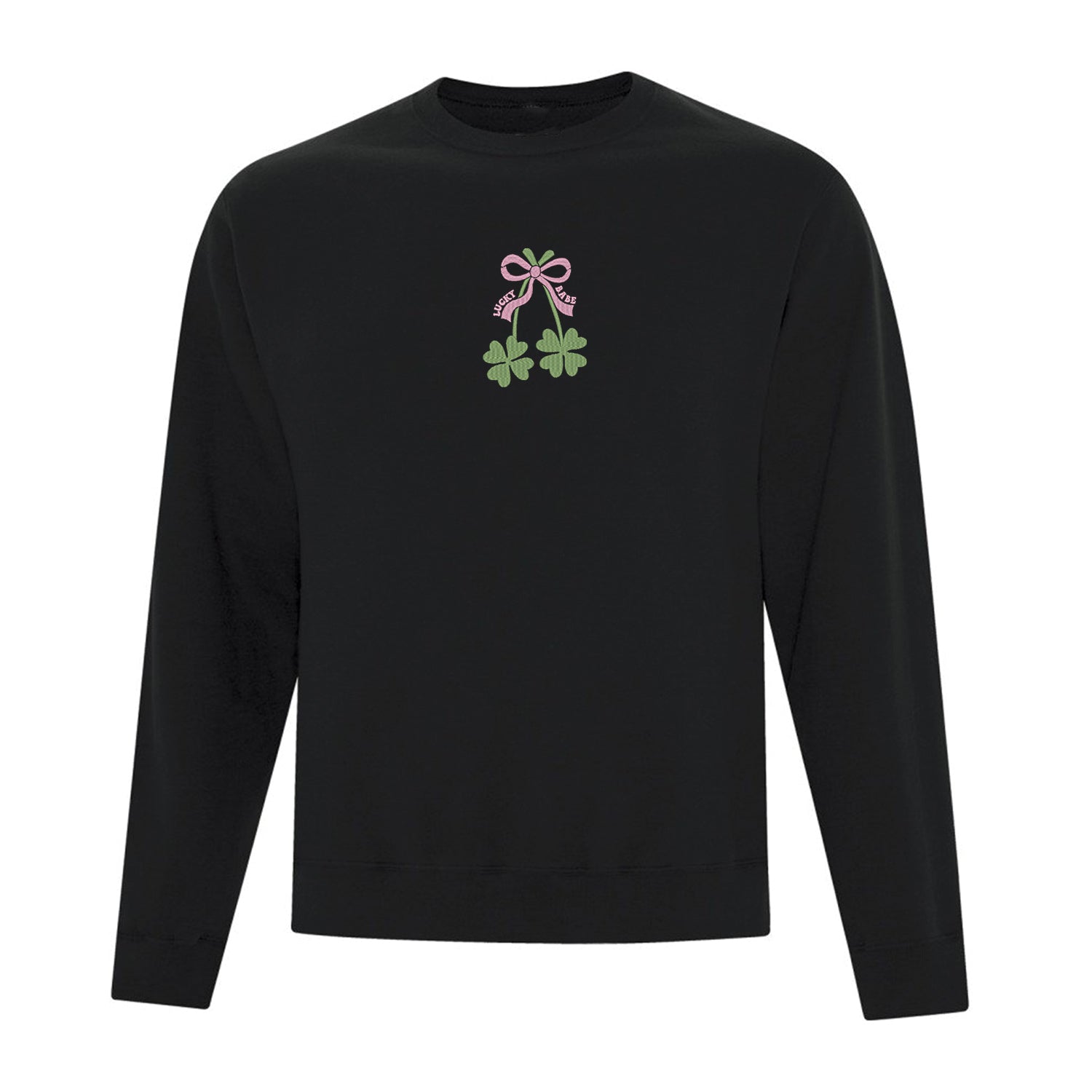 Crewneck "Lucky Babe" brodé