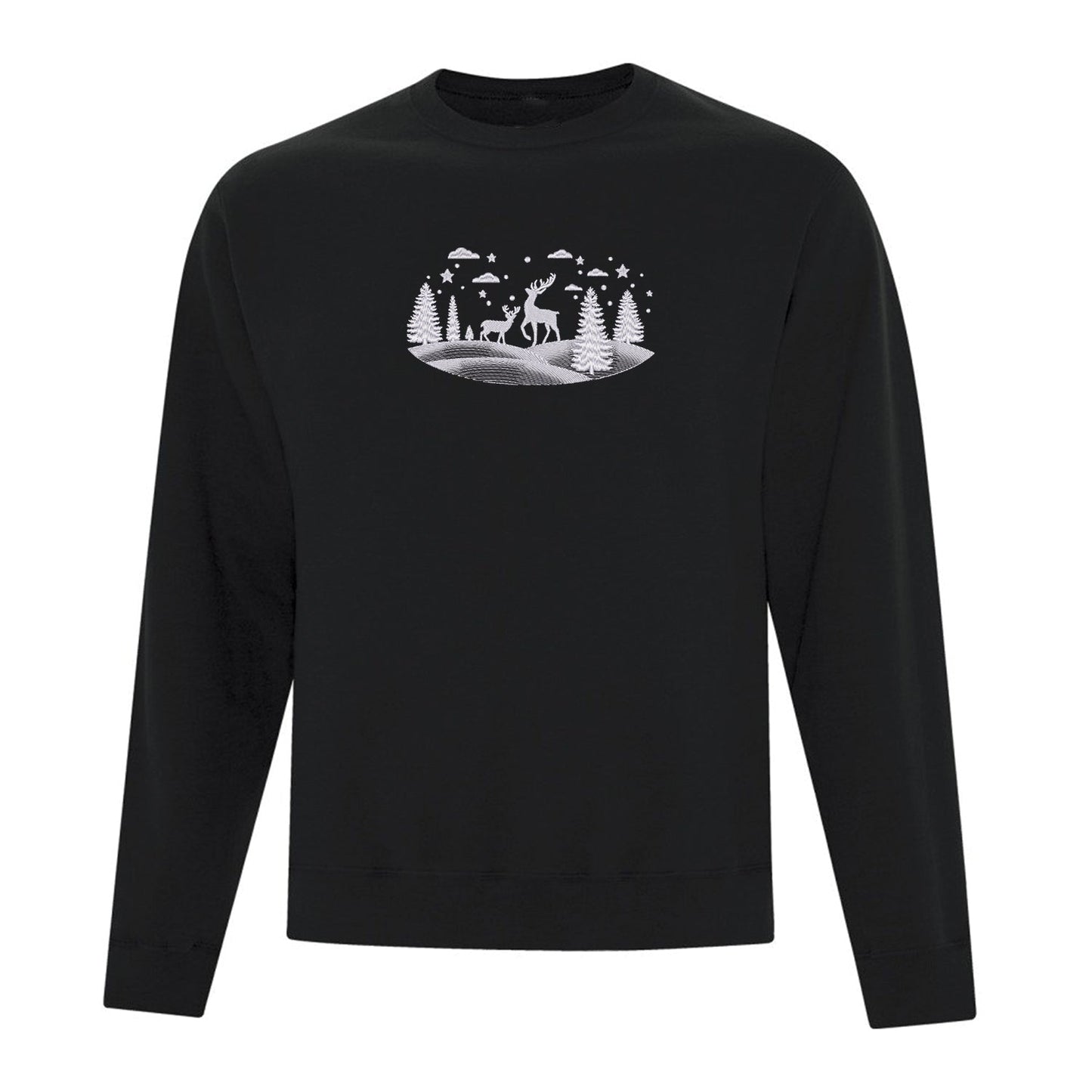 Crewneck Paysage d'hiver brodé
