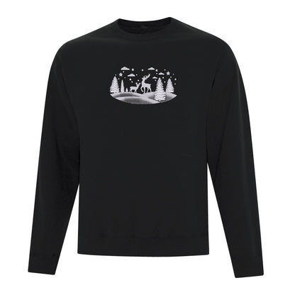 Crewneck Paysage d'hiver brodé