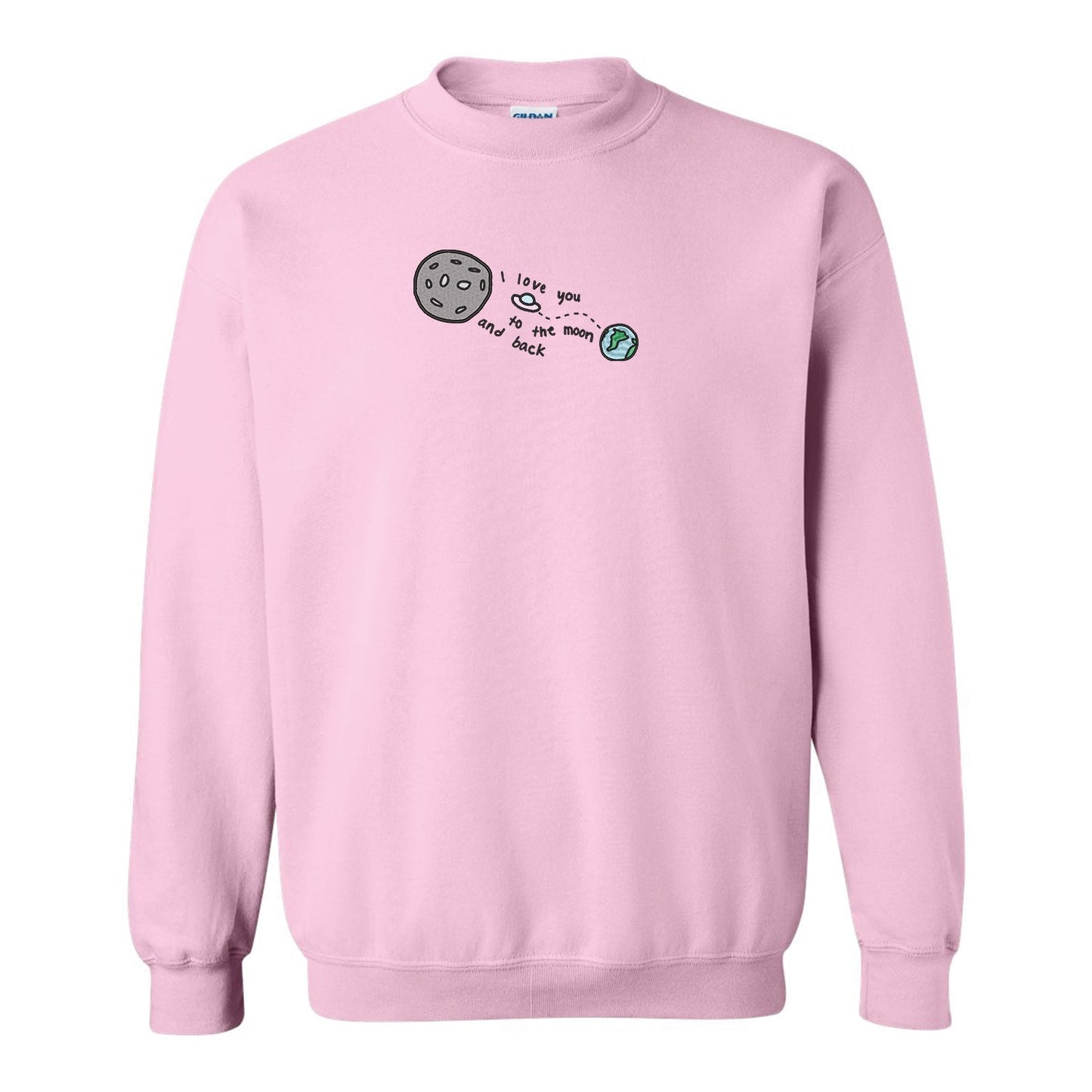 Crewneck Moon and Back brodé