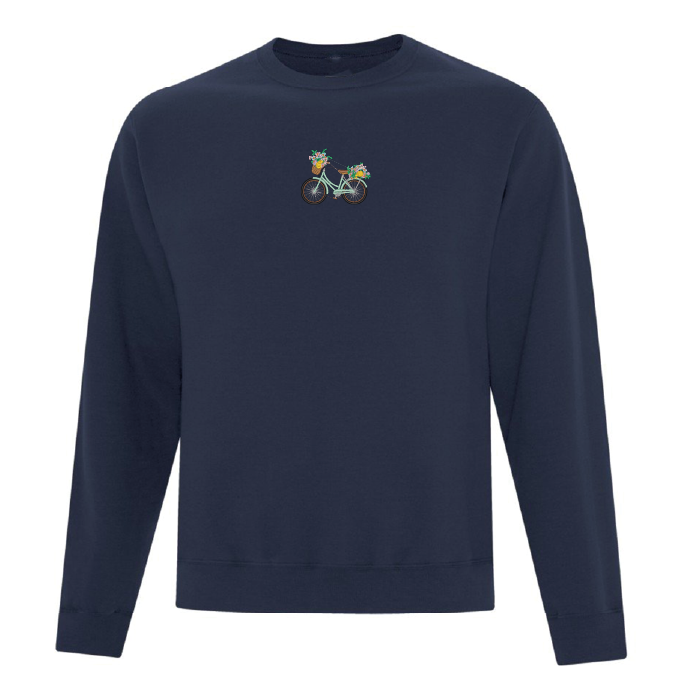 Crewneck Floral Bike brodé