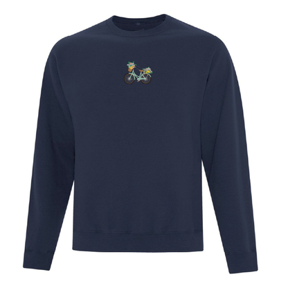 Crewneck Floral Bike brodé