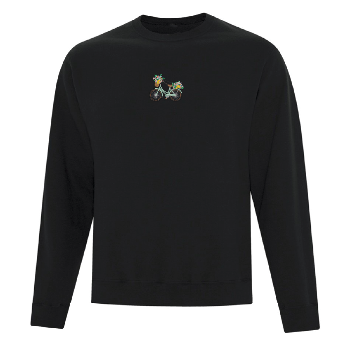 Crewneck Floral Bike brodé
