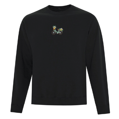 Crewneck Floral Bike brodé