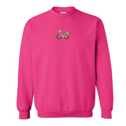 Crewneck Floral Bike brodé
