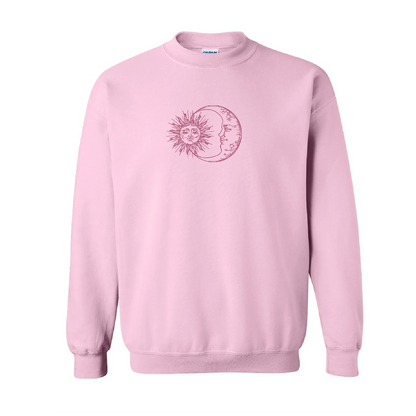 Crewneck Sun and Moon brodé
