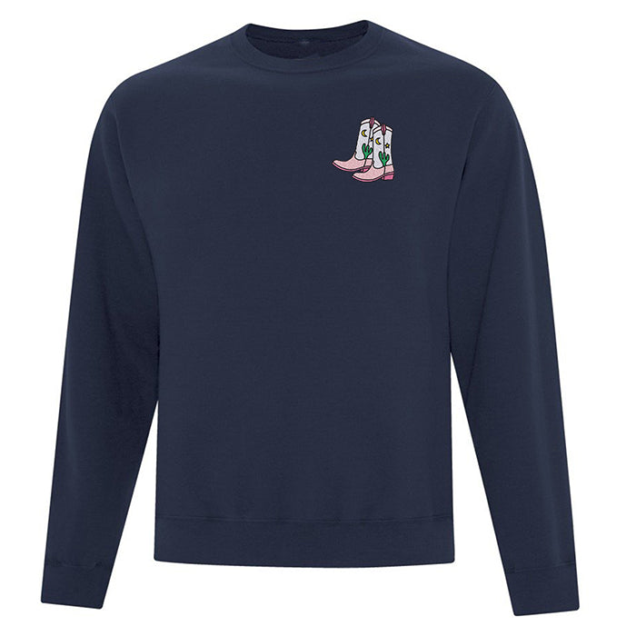Crewneck Moonlight Cowboy Boots brodé