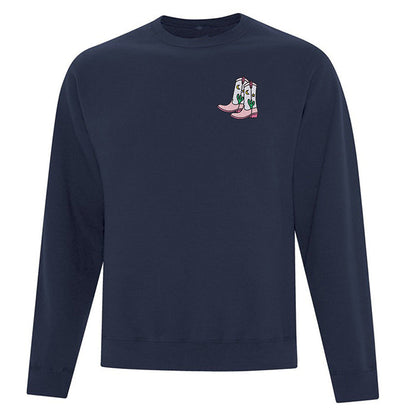 Crewneck Moonlight Cowboy Boots brodé