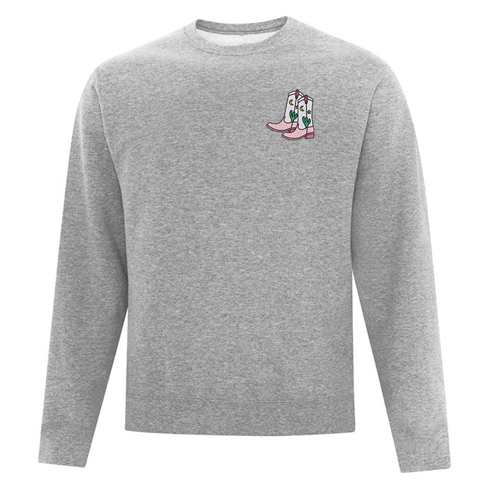 Crewneck Moonlight Cowboy Boots brodé