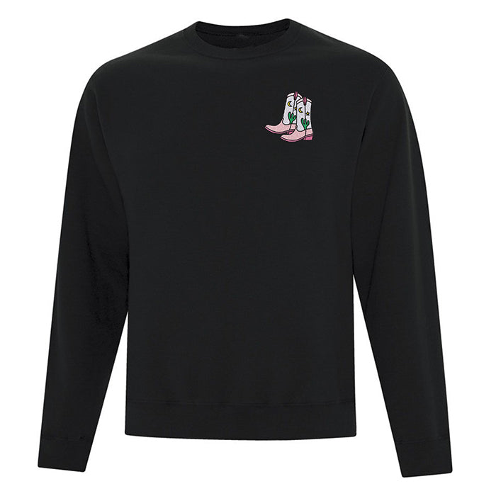 Crewneck Moonlight Cowboy Boots brodé