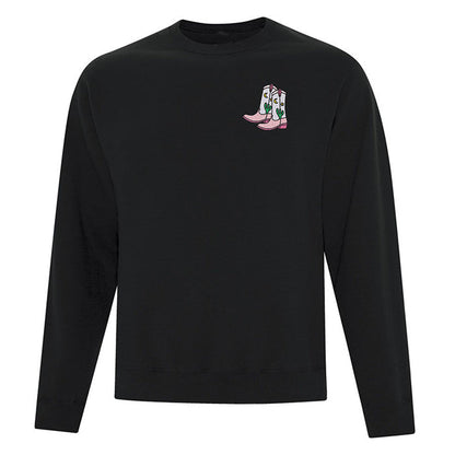 Crewneck Moonlight Cowboy Boots brodé