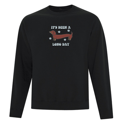 Crewneck "It's Been A Long Day" brodé
