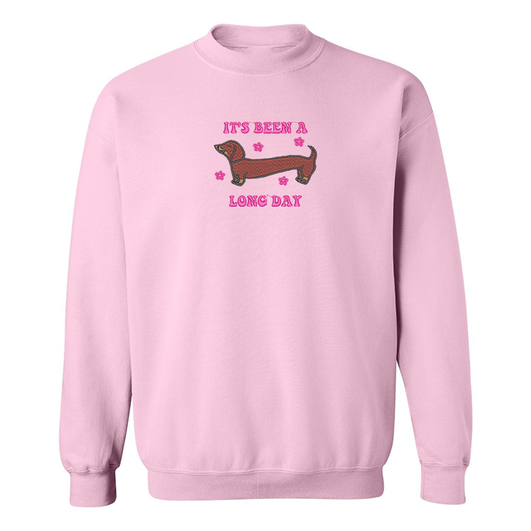 Crewneck "It's Been A Long Day" brodé