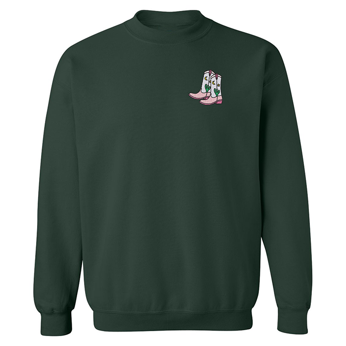 Crewneck Moonlight Cowboy Boots brodé