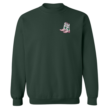 Crewneck Moonlight Cowboy Boots brodé