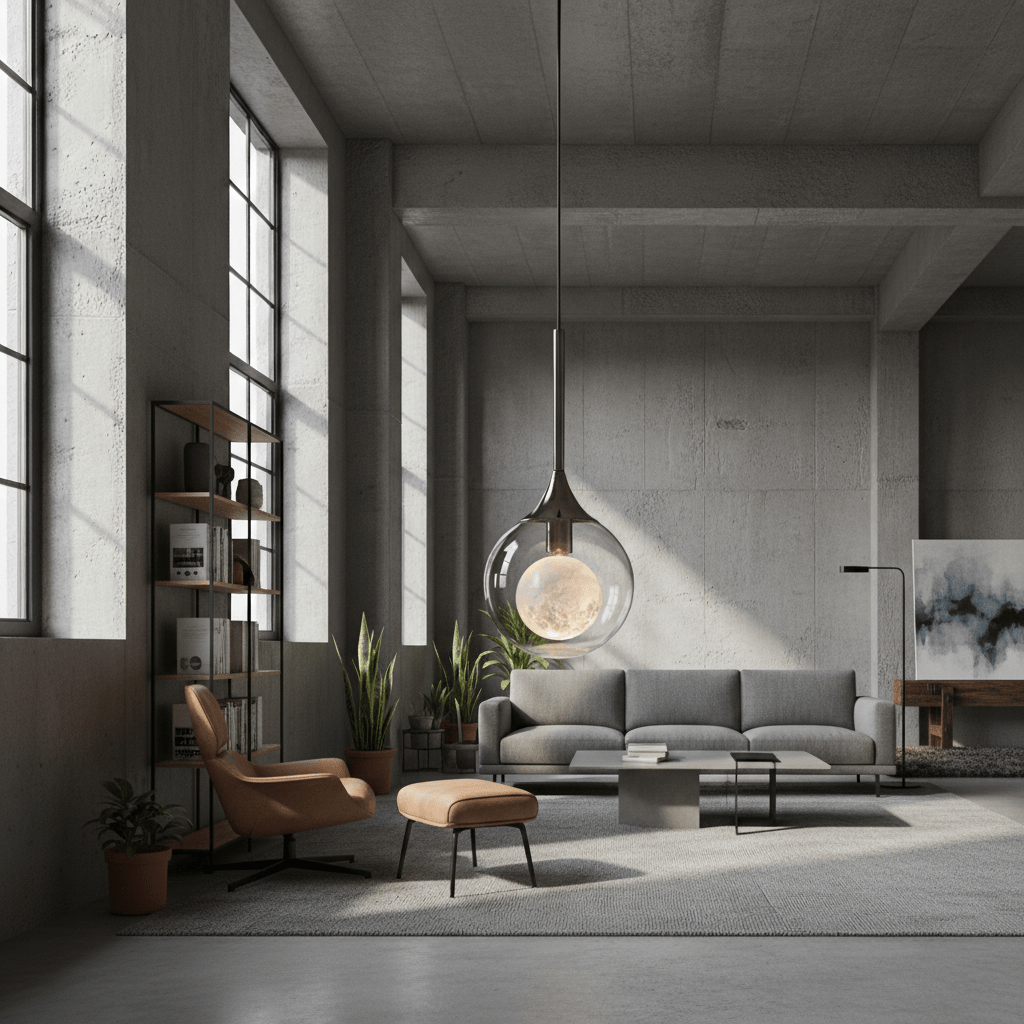 Crystal Orb Adjustable Pendant Lamp