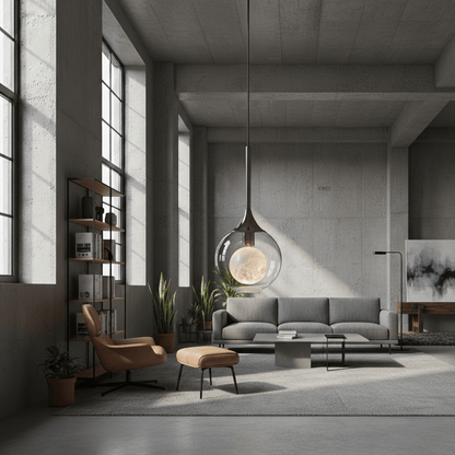 Crystal Orb Adjustable Pendant Lamp